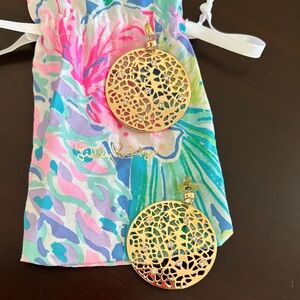 NWOT Lilly Pulitzer gold earrings